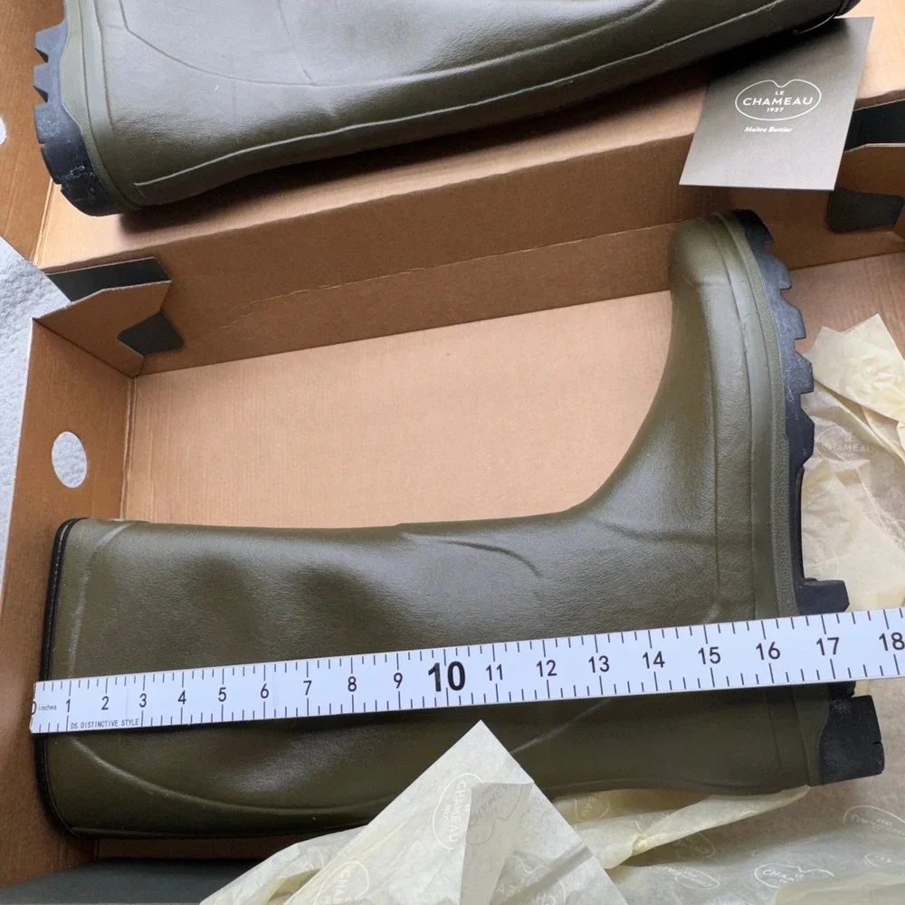 Le Chameau Country Cross Jersey Mens 12 Green Waterproof Rubber Wellington Boots